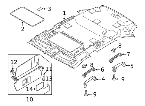 Interior Trim - Roof for 2017 Porsche Cayenne #6