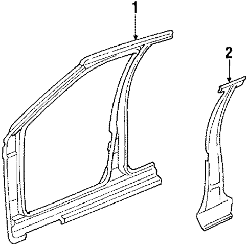 Center Pillar & Rocker for 1987 Chevrolet Cavalier #1