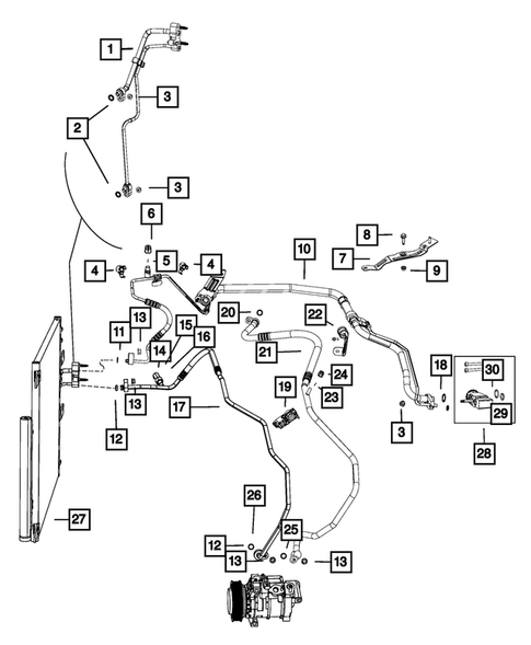 Air Conditioner and Heater Plumbing for 2016 Ram 3500 #1