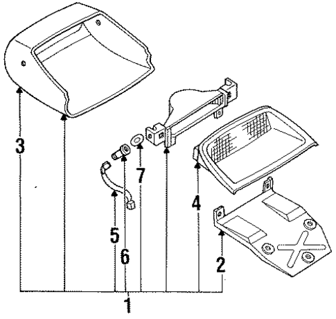 High Mount Lamps for 1991 Ford Escort #0