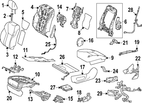 Driver Seat Components for 2024 Lexus GX550 #0