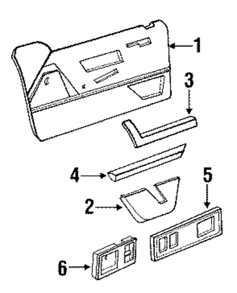 Interior Trim - Front Door for 1988 Oldsmobile Cutlass Supreme #0