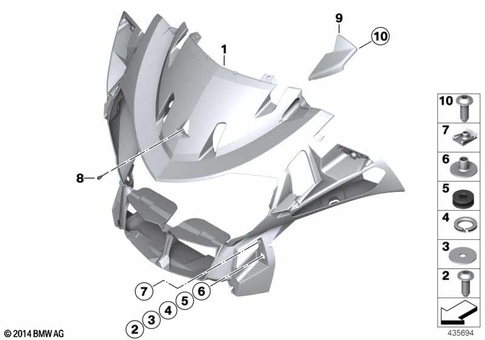 Motorcycle Trim Section, Windshield for 2012 BMW-Motorrad R 1200 RT #6