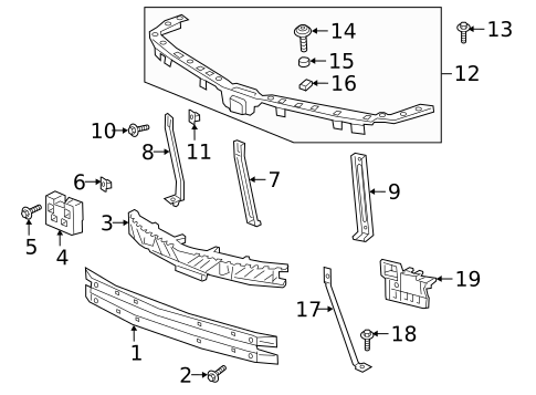 Bumper & Components - Front for 2023 Cadillac XT6 #0