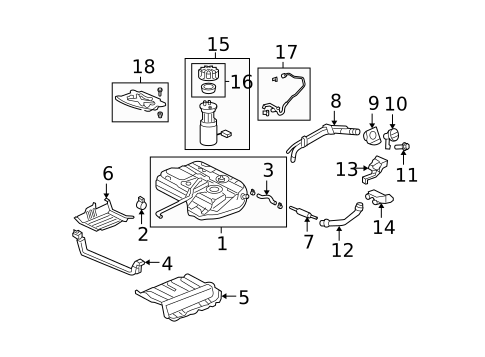 Fuel System Components for 2005 Acura MDX #0