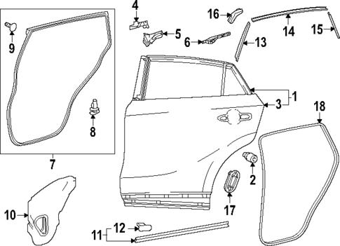 Door & Components for 2023 Toyota Venza #1