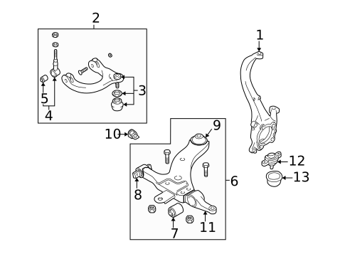 Suspension Components for 2004 Hyundai Sonata #1