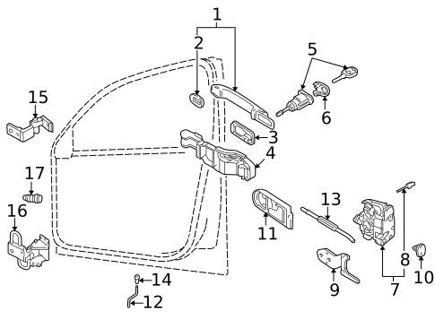 Lock & Hardware for 2001 Volkswagen Passat #2