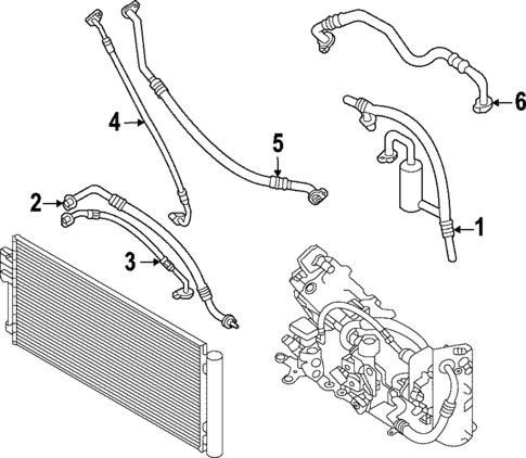 Condenser, Compressor & Lines for 2025 Volvo EC40 #4