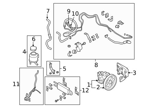 Pump & Hoses for 2010 INFINITI FX50 #0
