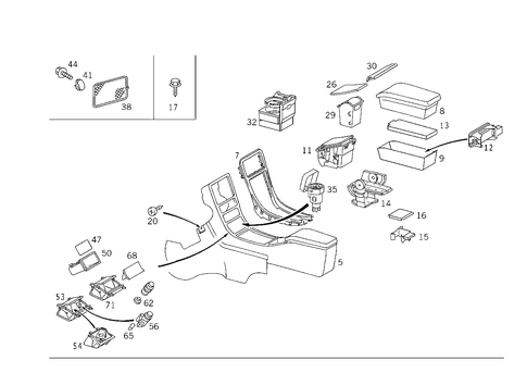 Housing with Tray for 1999 Mercedes-Benz CLK430 #0