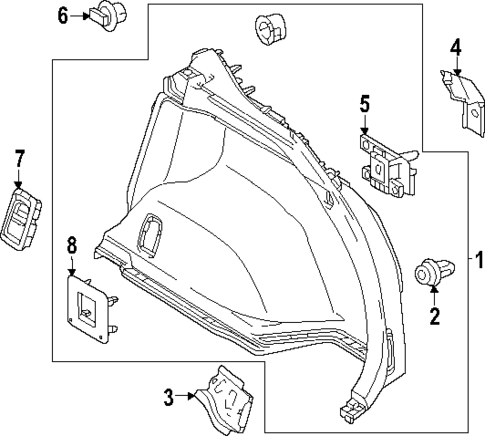 Interior Trim - Quarter Panels for 2025 Lexus RX450h+ #2