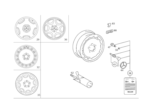Wheels for 1993 Mercedes-Benz 500SEC #2