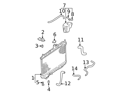 Radiator & Components for 2003 Nissan Altima #0