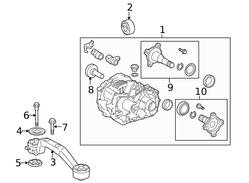 Axle & Differential for 2009 Toyota Highlander #0