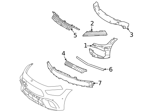 Bumper & Components - Front for 2021 Mercedes-Benz AMG GT 43 #1