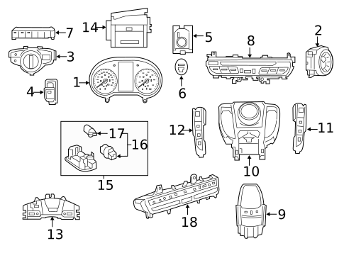 Cluster & Switches for 2021 Mercedes-Benz C63 AMG #0