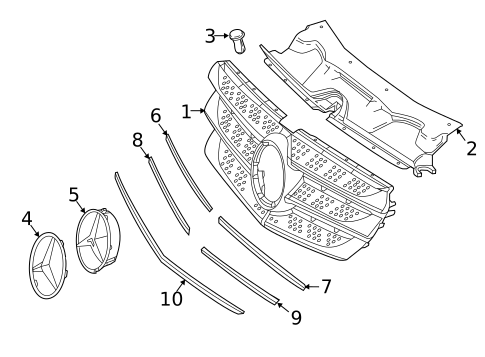 Grille & Components for 2021 Mercedes-Benz Metris #0