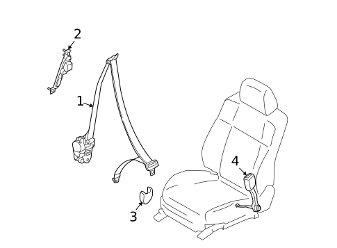 Seat Belt for 2015 INFINITI Q40 #1