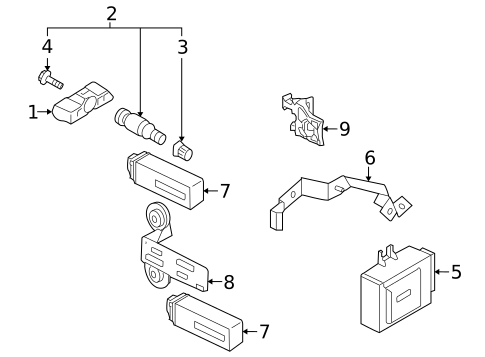 Tire Pressure Monitor Components for 2007 Porsche 911 #0