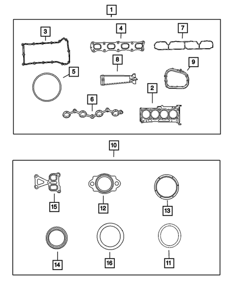 Engine Identification, Service Engines & Engine Service Kits for 2010 Dodge Caliber #0