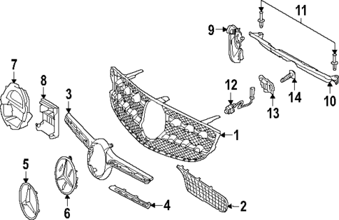 Grille & Components for 2022 Mercedes-Benz GLC43 AMG #0