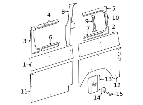 Interior Trim - Side Panel for 2018 Mercedes-Benz Sprinter 2500 #3