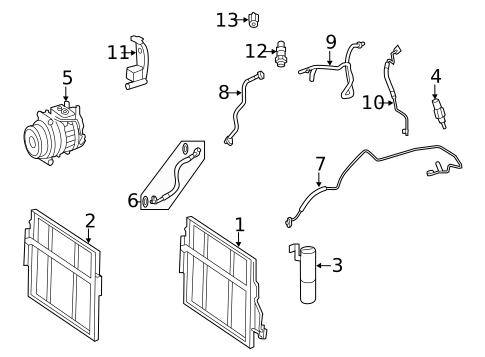 Condenser, Compressor & Lines for 2013 Mercedes-Benz S350 #2