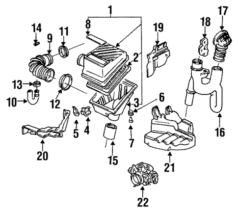 Air Intake for 1992 Acura Vigor #0