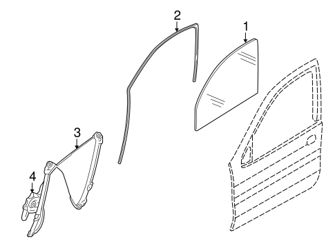 Glass - Front Door for 2008 BMW X5 #0