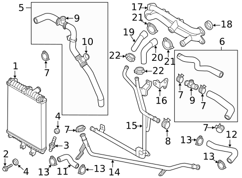 Radiator & Components for 2013 Audi Q7 #1