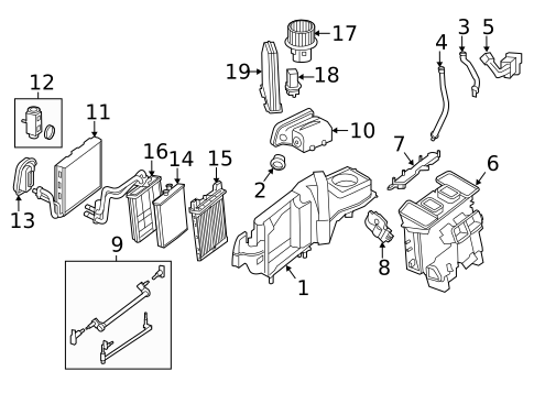 Evaporator & Heater Components for 2014 Mercedes-Benz SL65 AMG #1