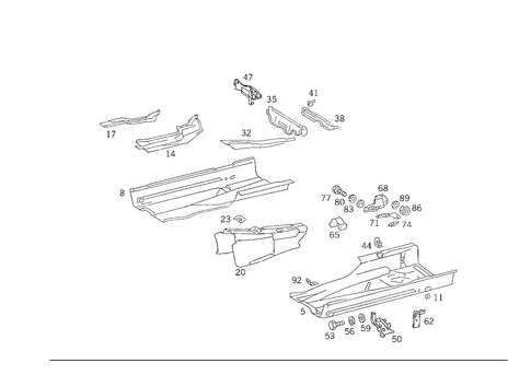 Front Floor for 1989 Mercedes-Benz 300TE #2