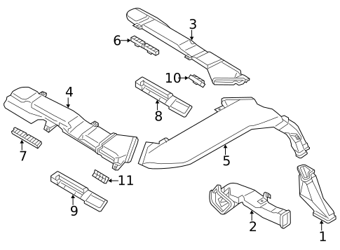 Ducts for 2014 INFINITI QX80 #1