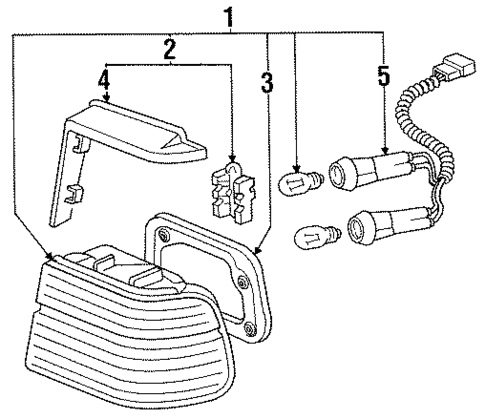 Combination Lamps for 1992 Honda Accord #1