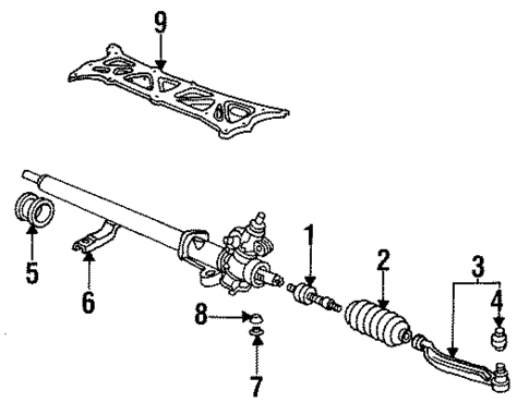 Steering Gear for 1995 Acura Legend #1