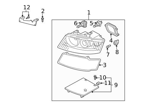 Headlamp Components for 2006 Audi A4 Quattro #4
