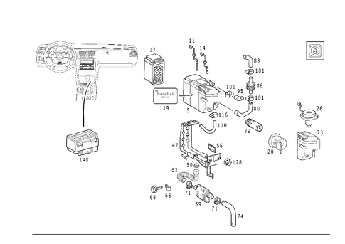 Independent Heating for 1998 Mercedes-Benz E430 #2
