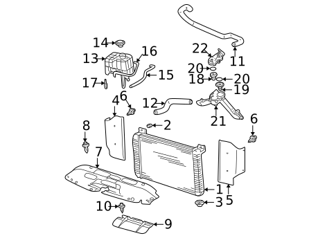 Radiator & Components for 2001 GMC Sierra 3500 #0