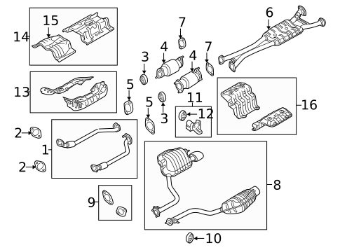Exhaust Components for 2013 Hyundai Equus #0