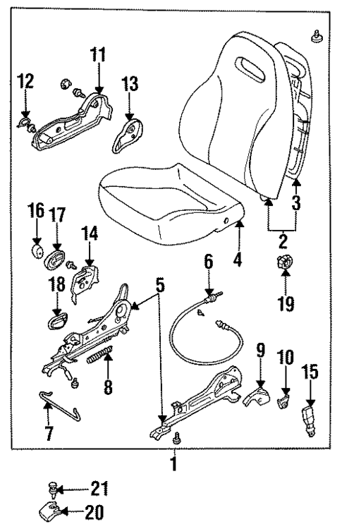 Seats & Track Components for 1996 Mazda MX-6 #0