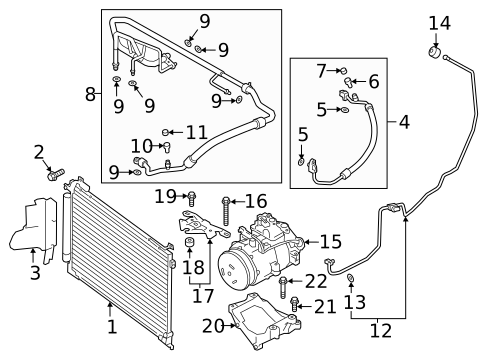 Condenser, Compressor & Lines for 2023 Subaru Ascent #0
