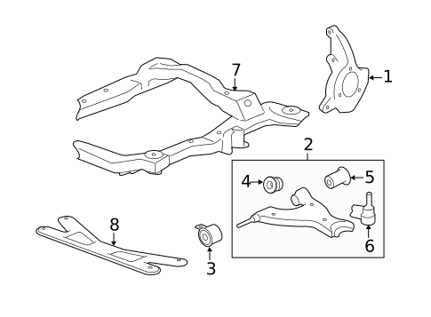 Suspension Components for 2008 GMC Acadia #1