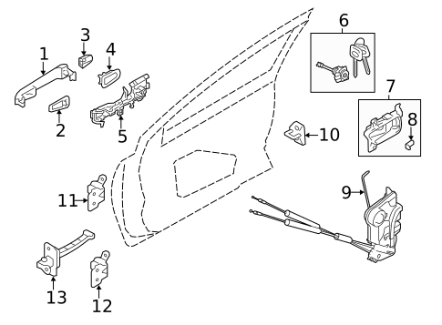 Lock Hardware for 2008 Subaru Impreza #6