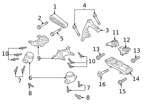 Engine & Trans Mounting for 2023 Porsche 718 Spyder #1