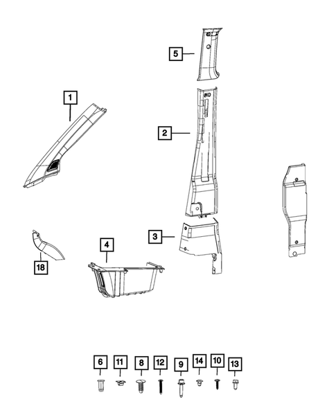 Panels - Moldings - Scuff Plates, Pillar, Cowl, 1/4 Panel Trim and Cargo Covers for 2022 Ram ProMaster City #0