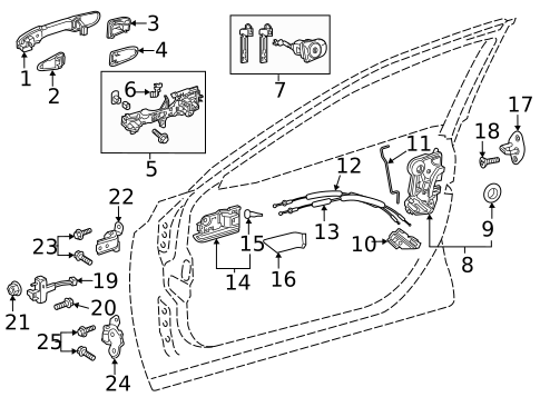 Lock & Hardware for 2022 Toyota Sienna #0
