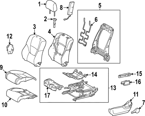Driver Seat Components for 2024 Toyota Tundra #1