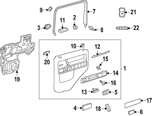 Interior Trim - Rear Door for 2025 Mercedes-Benz G 63 AMG® #0