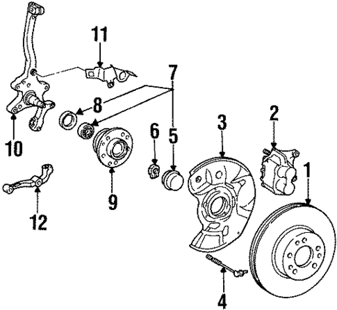 Front Brakes for 1993 Mercedes-Benz 400 SEL #0